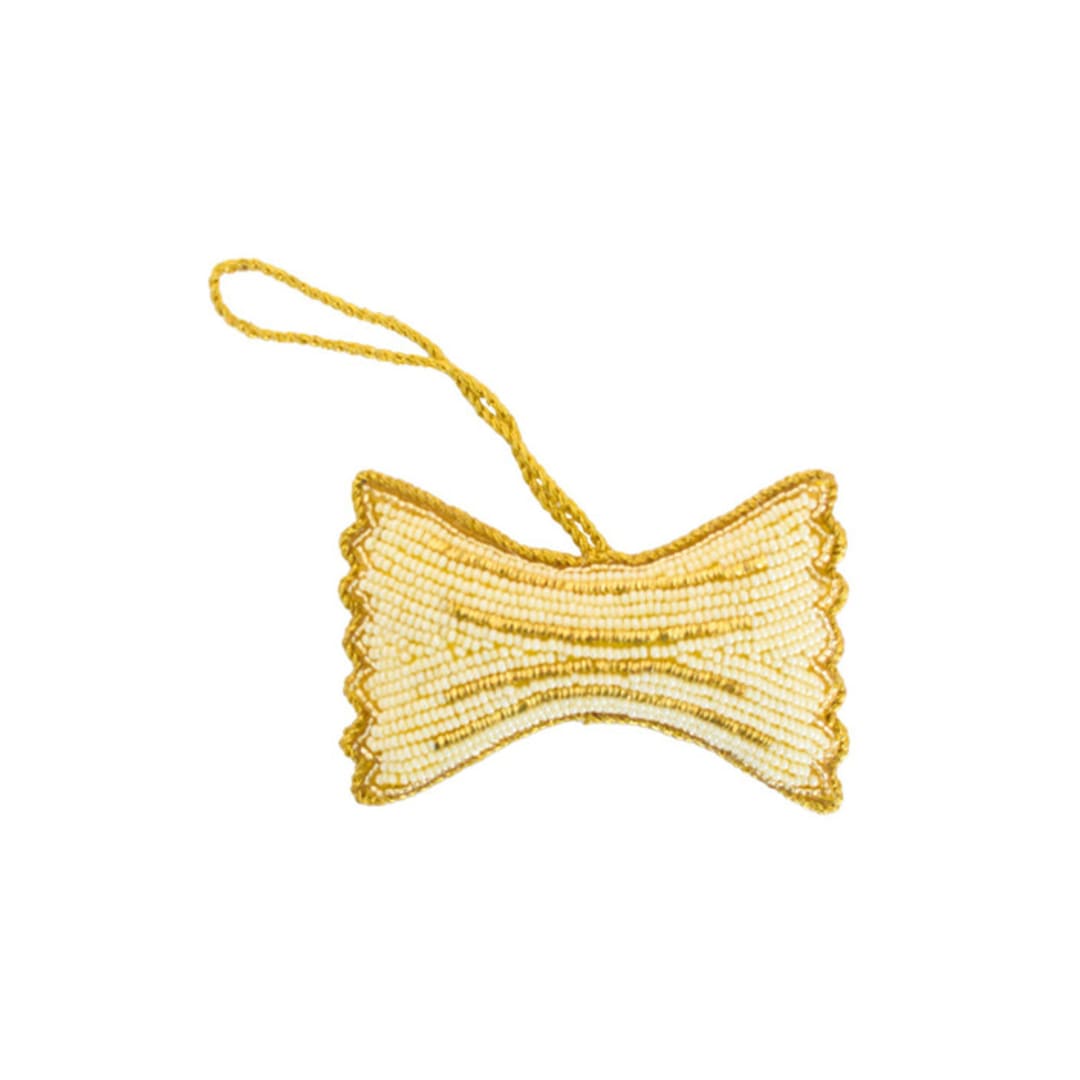 "Pasta Noodle Christmas Ornament" - Ornaments in yellow by Jollity and Co