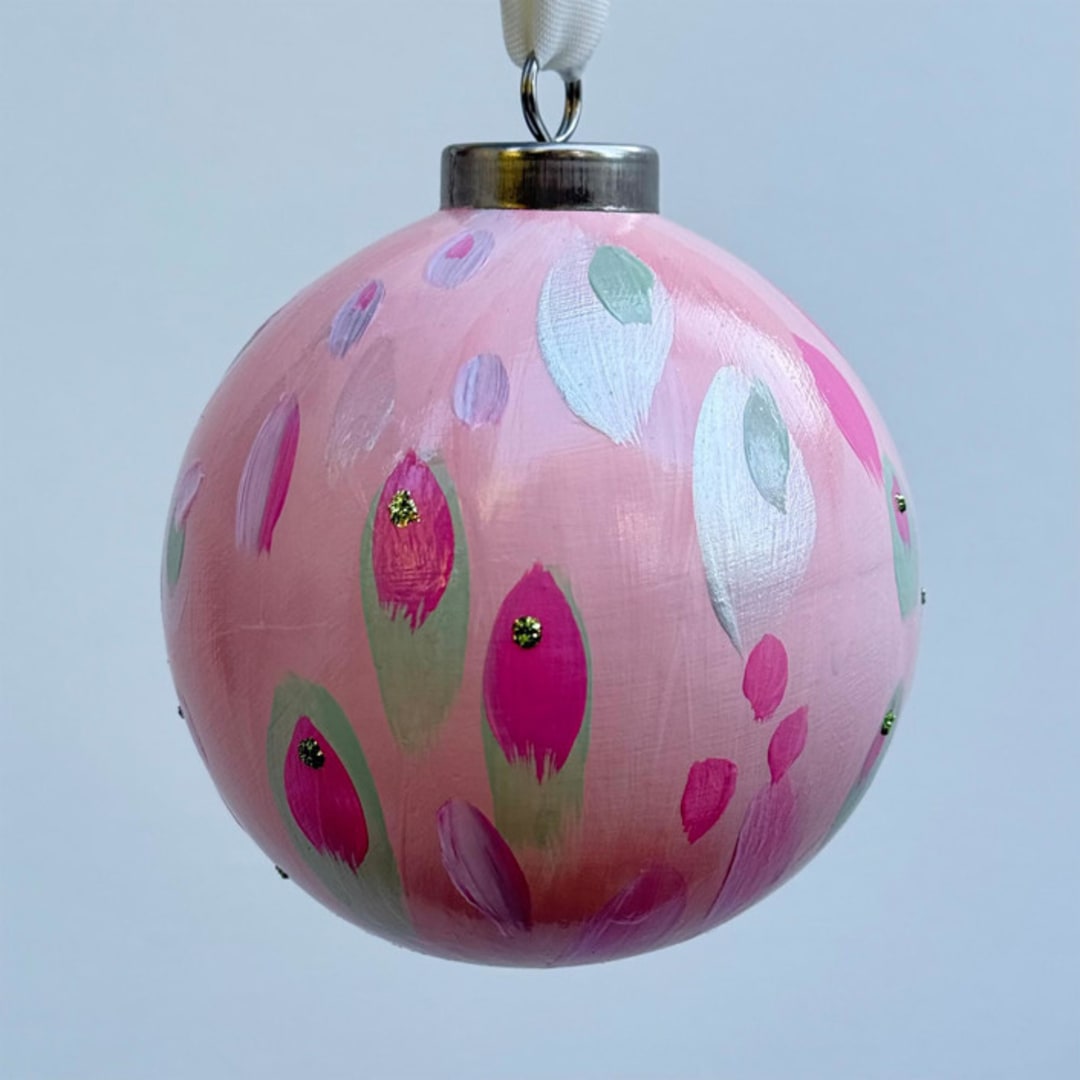 "Essex 3" - Ornaments in pink by Melissa Stone Mangham