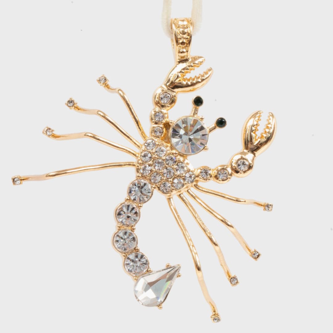 "Scorpio hanging ornament" - Ornaments in gold by Joanna Buchanan
