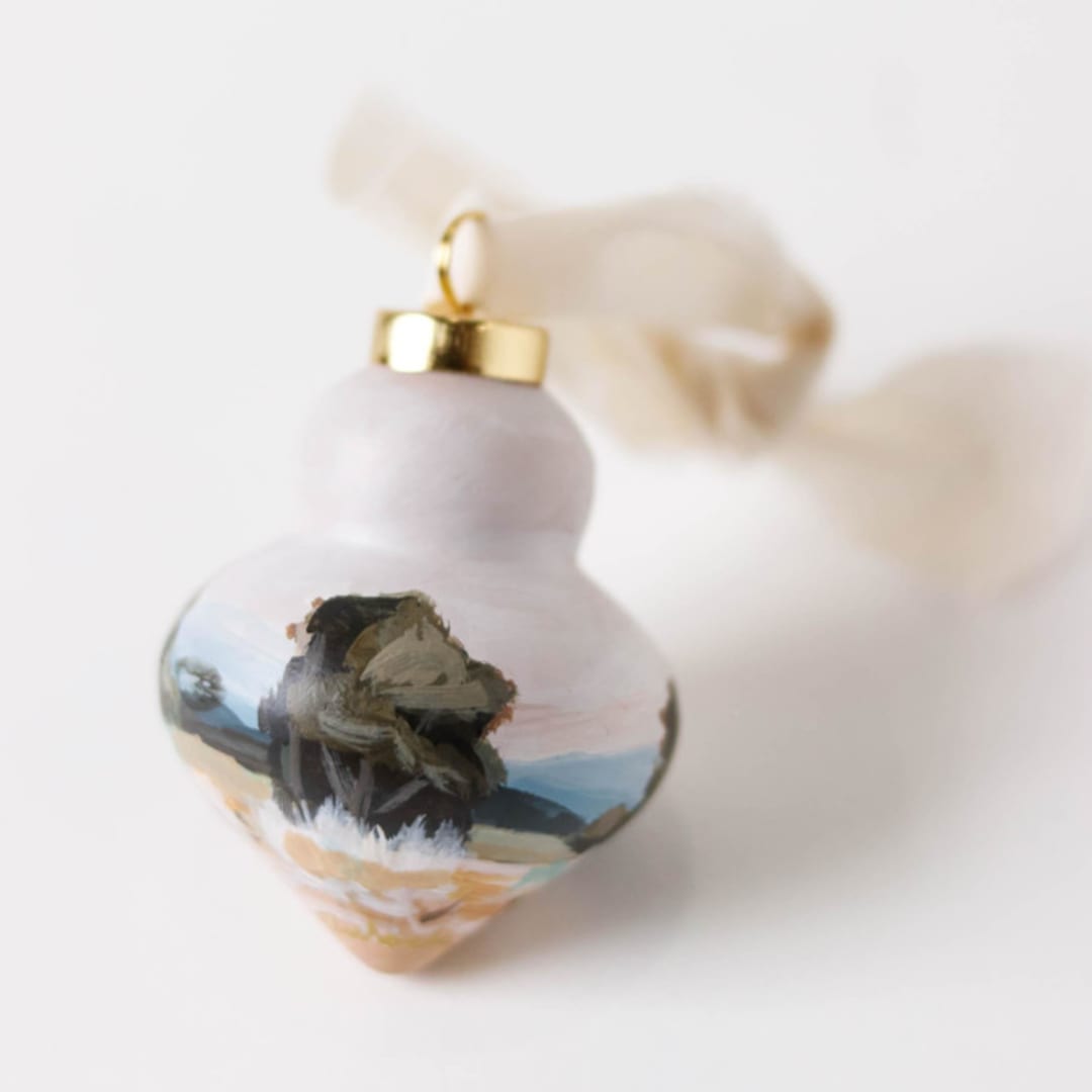 "Neutral Landscape | Ornament 06 | Smokies" - Ornaments in beige by Weronika Zubek