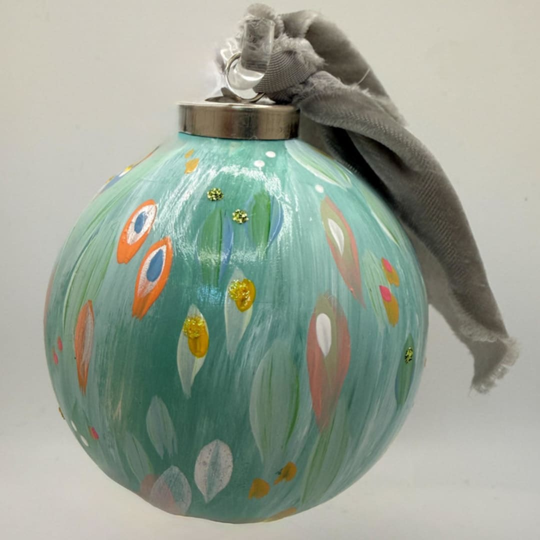 "Glacier" - Ornaments in blue by Melissa Stone Mangham