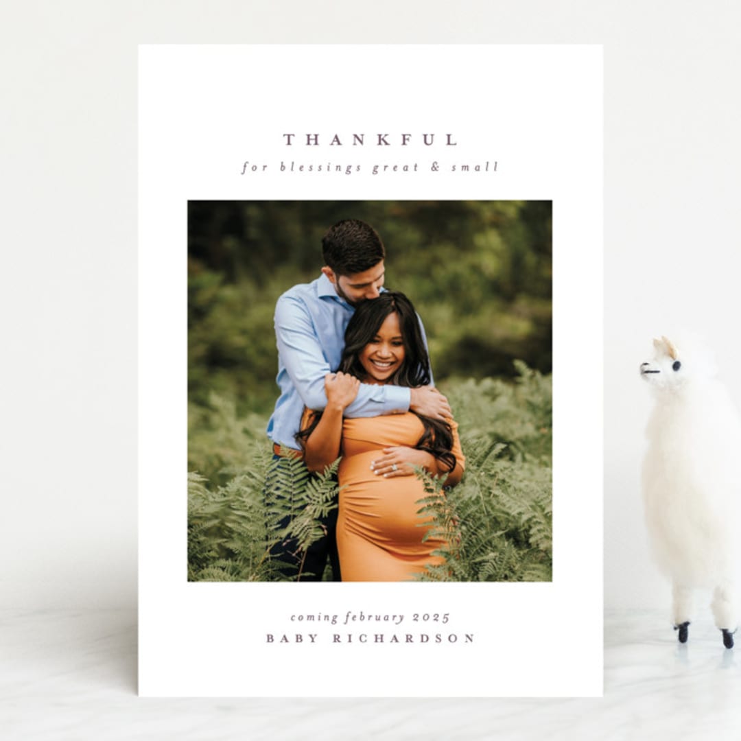 "Great and small" - Pregnancy Announcements in Lavender by Lea Delaveris - Front