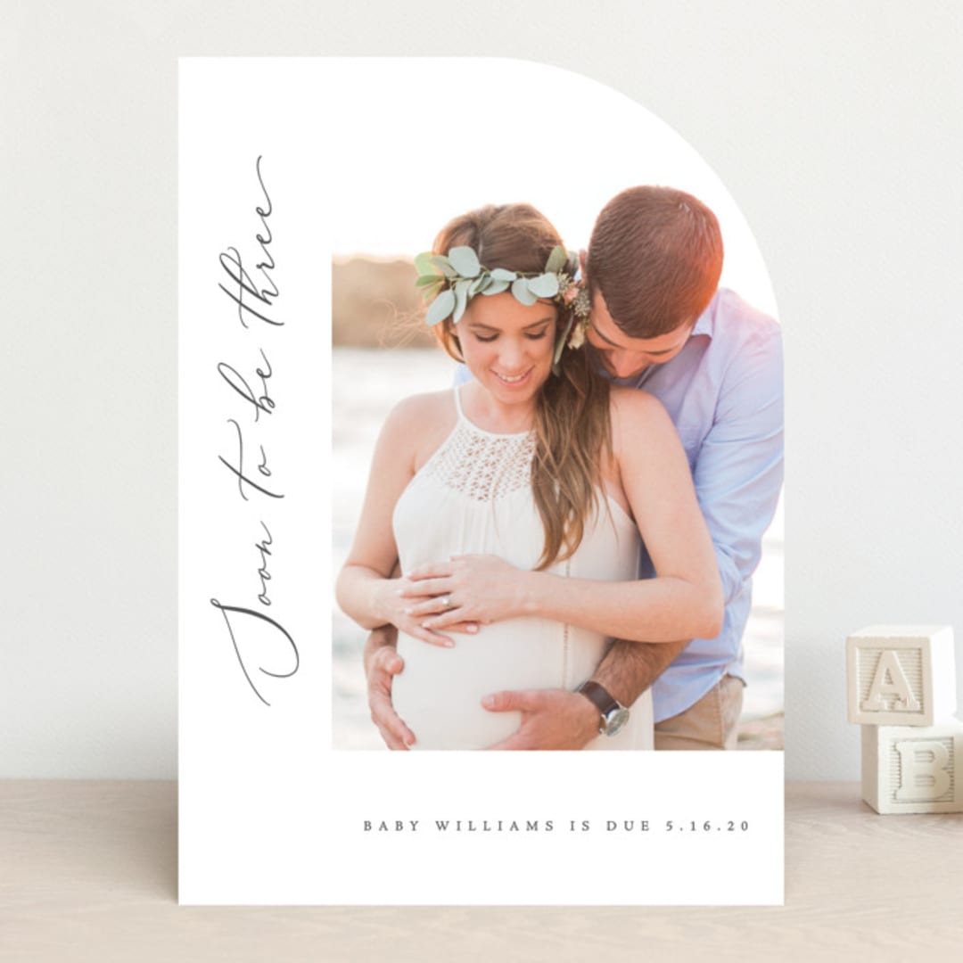 "Soon to Be" - Pregnancy Announcements in Slate by Olivia Raufman - Front