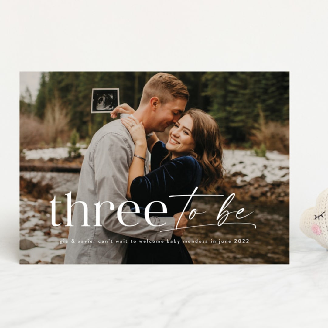 "Three to be" - Pregnancy Announcements in Flour by Lea Delaveris - Front