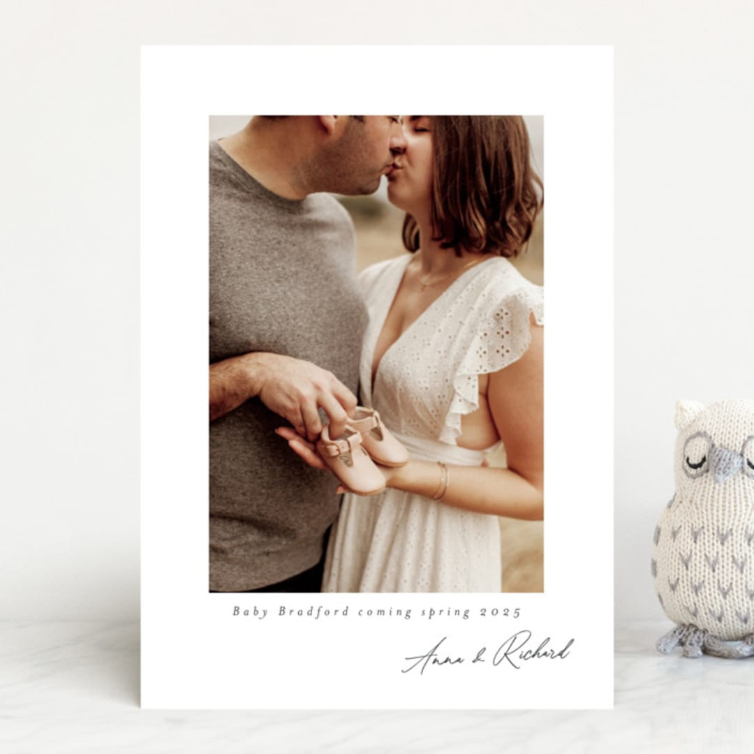 "Signed By Us" - Pregnancy Announcements in Moon by Nicole Walsh - Front