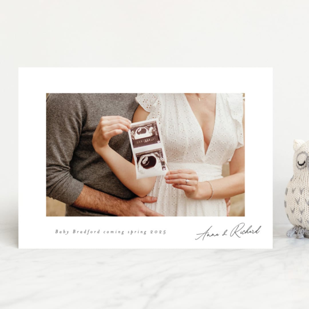 "Signed By Us" - Pregnancy Announcements in Moon by Nicole Walsh - Front