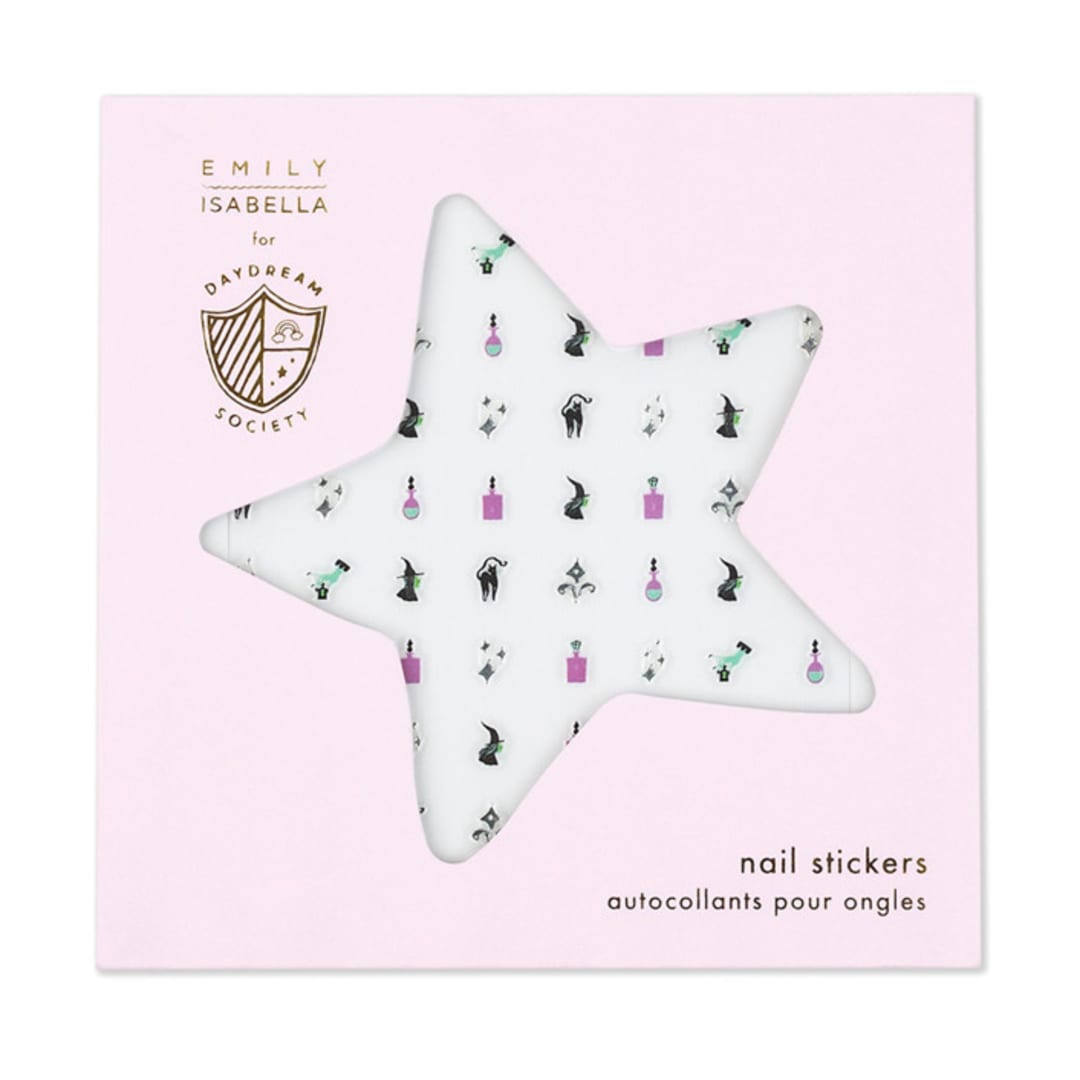 "Spellbound Nail Stickers - Set of 1 Sheet, 100 Nail Stickers" - Party Favors in multicolorassorted-colors by Jollity and Co