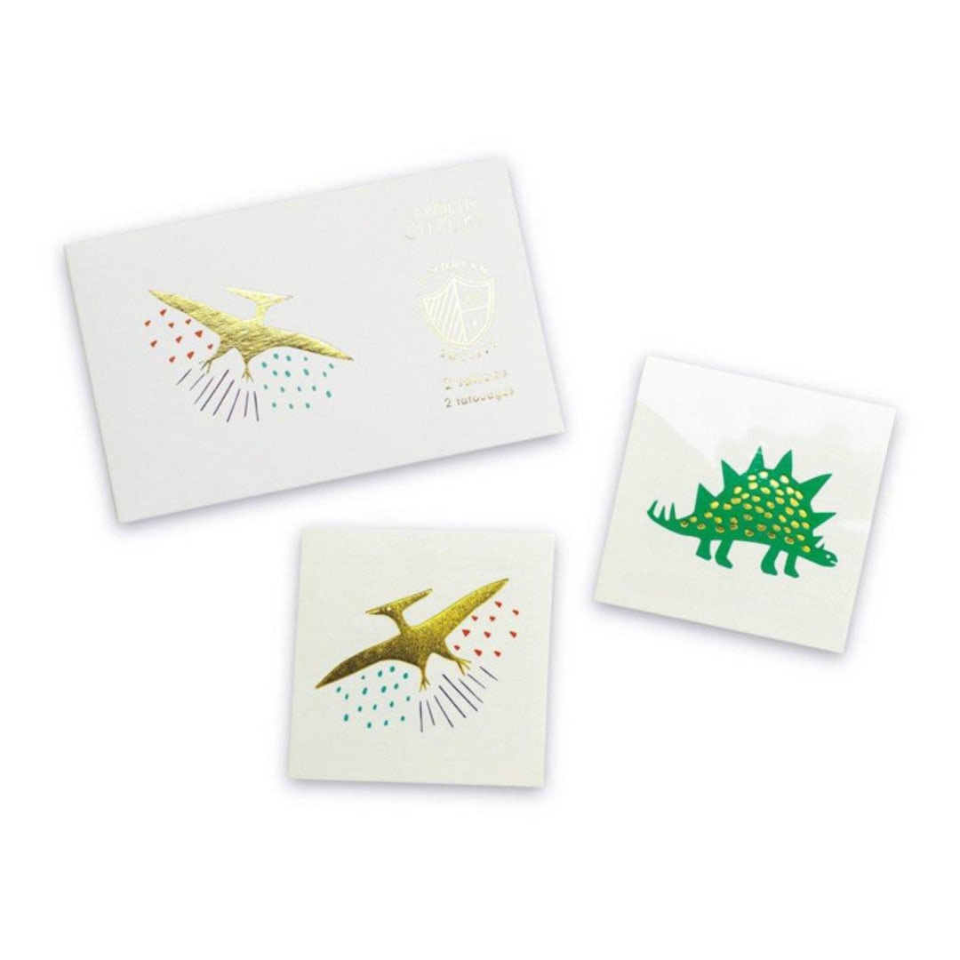 "Dinomite Temporary Tattoos - Pack of 2" - Party Favors in multicolor by Jollity and Co