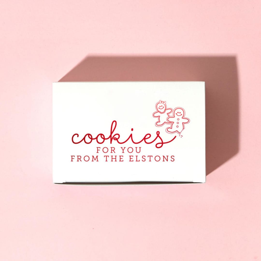 "Custom Christmas Cookie Box, set of 50" - Party Favors in natural by ForYourParty