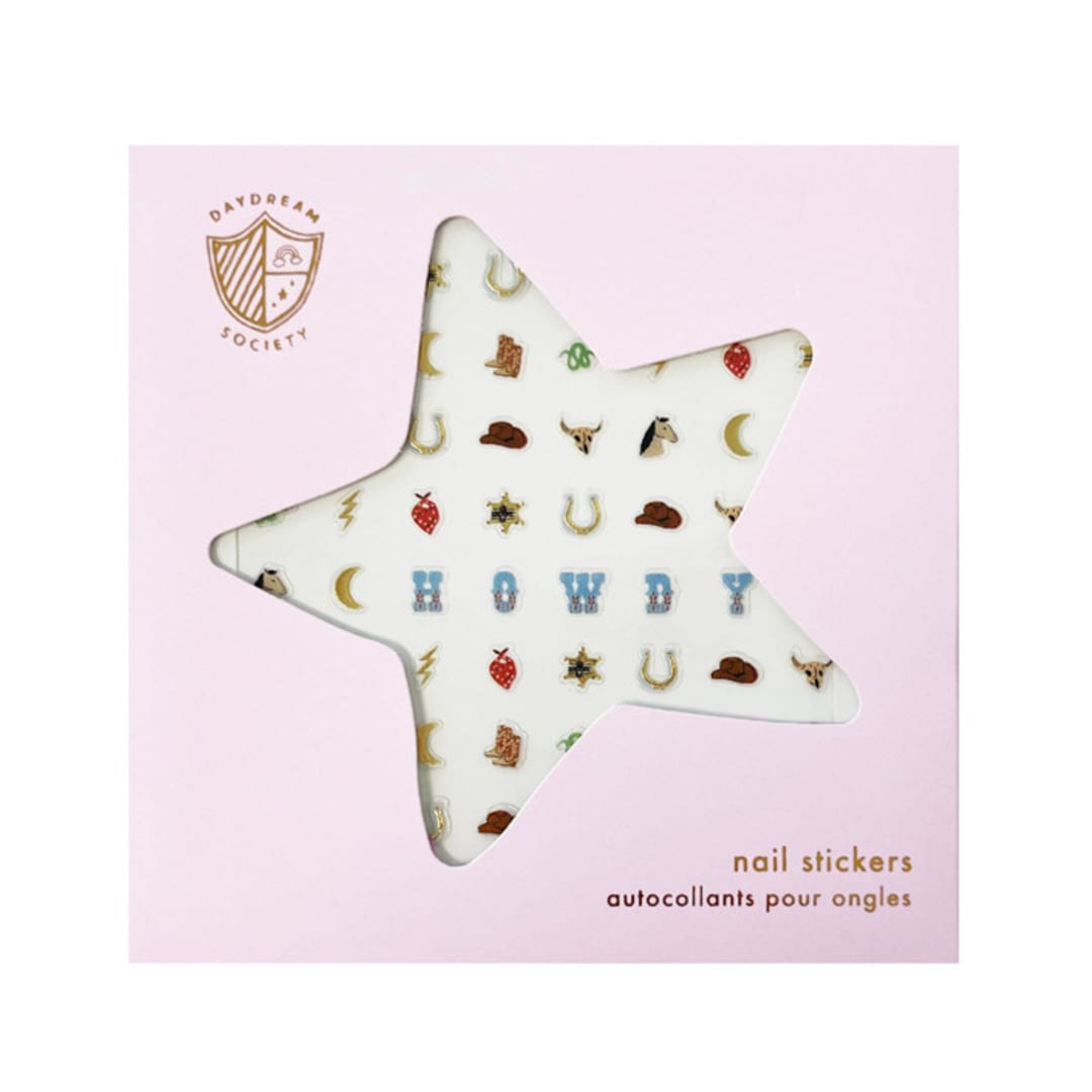 "Yeehaw Nail Stickers - Set of 1 Sheet, 100 Nail Stickers" - Party Favors in multicolor by Jollity and Co