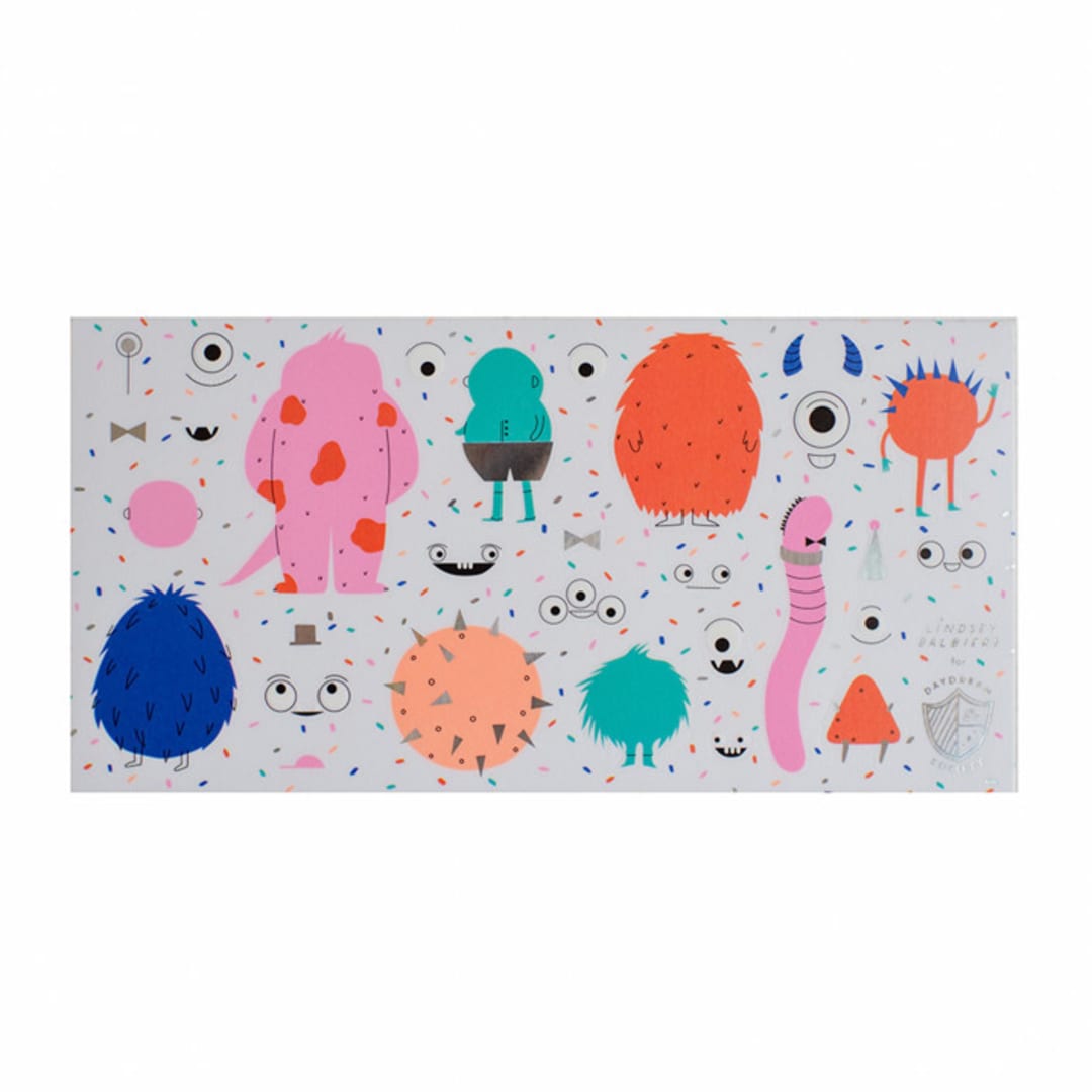 "Little Monsters Build Your Own Monster Sticker Set" - Party Favors in multicolor by Jollity and Co