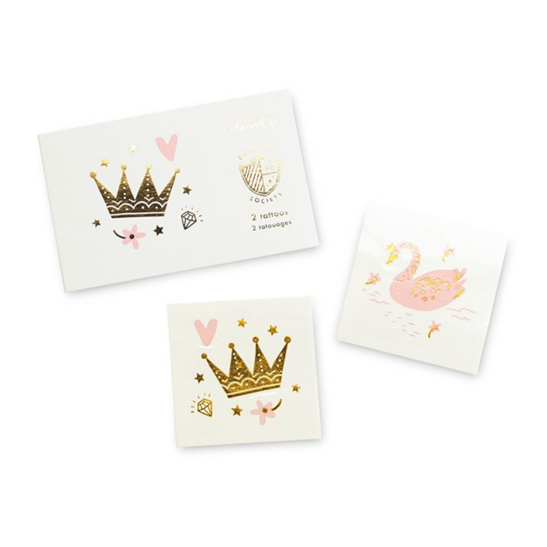 "Sweet Princess Temporary Tattoos - Pack of 2" - Party Favors in multicolor by Jollity and Co