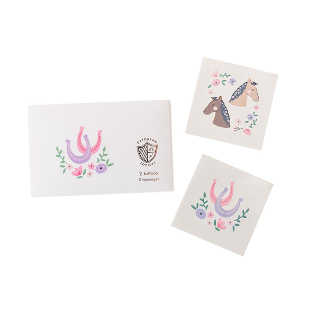 "Pony Tales Temporary Tattoos - Pack of 2" - Party Favors in multicolor by Jollity and Co