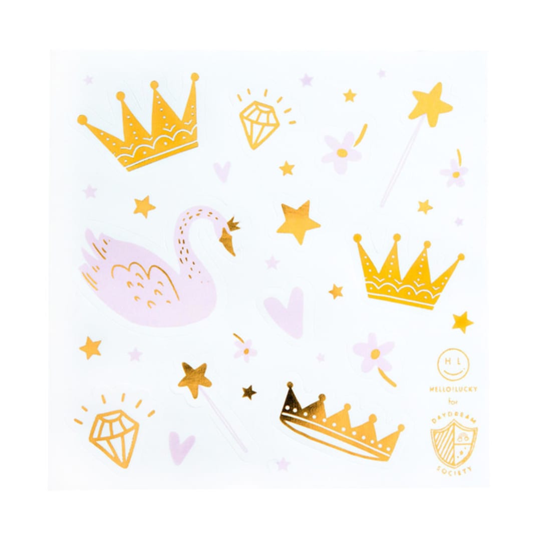 "Sweet Princess Sticker Set - Pack of 4" - Party Favors in multicolor by Jollity and Co