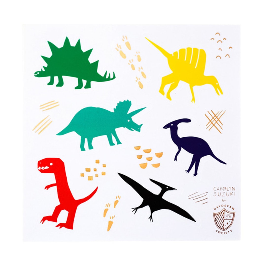 "Dinomite Stickers - Set of 4" - Party Favors in multicolor by Jollity and Co
