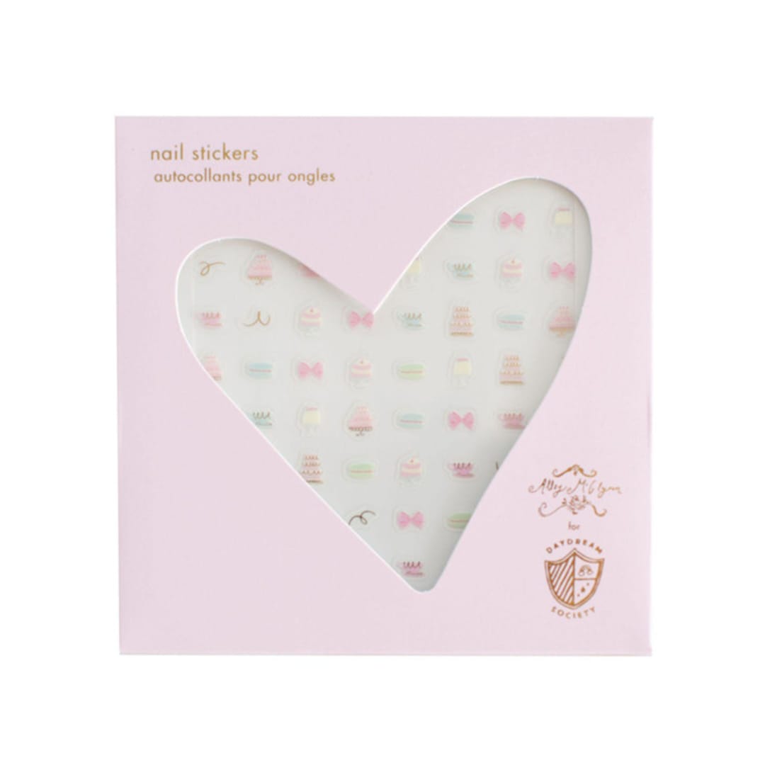 "Let Them Eat Cake Nail Stickers - Set of 1 Sheet, 100 Nail Stickers" - Party Favors in multicolor by Jollity and Co