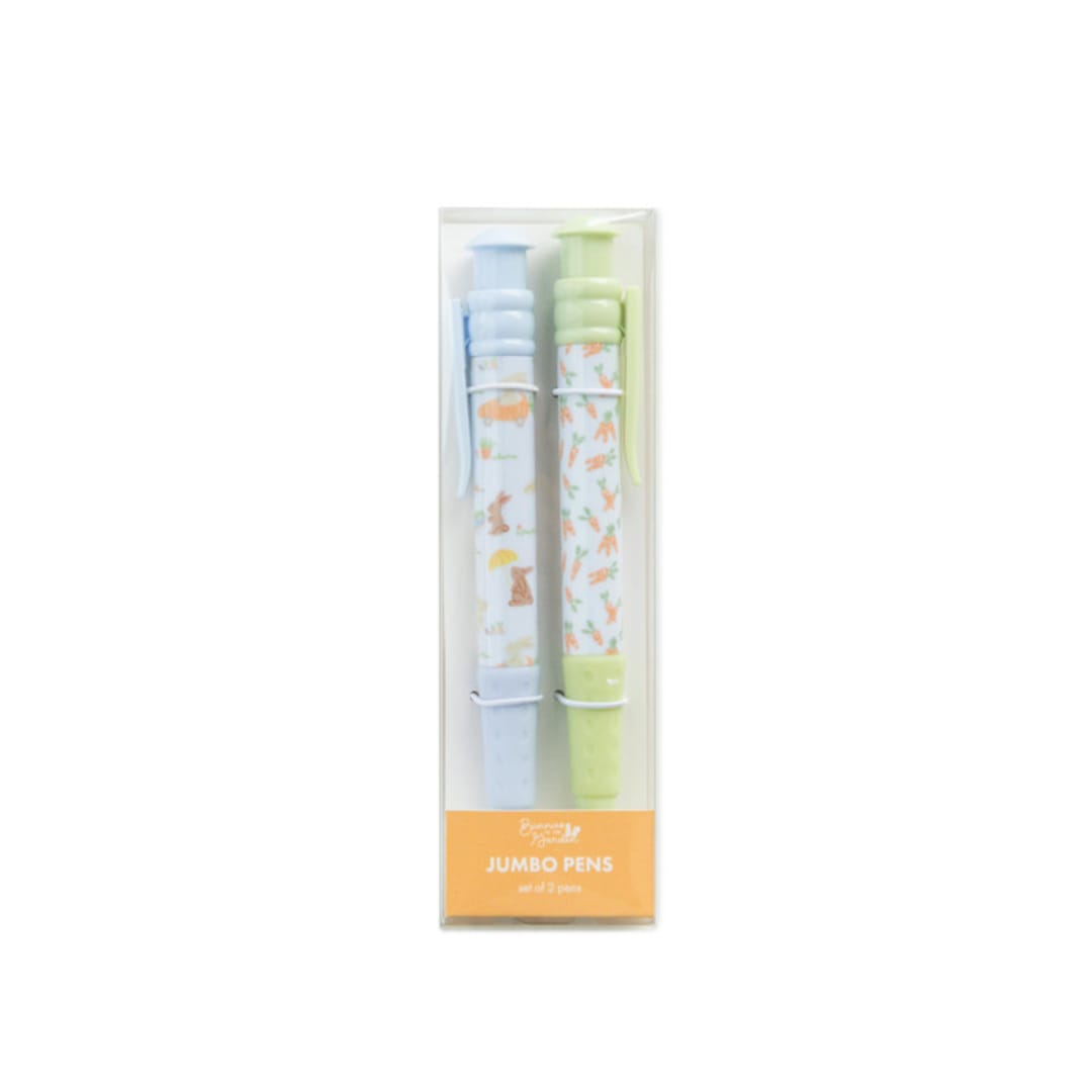 "Bunnies in the Garden Jumbo Pen Set" - Party Favors in multicolor by Jollity and Co