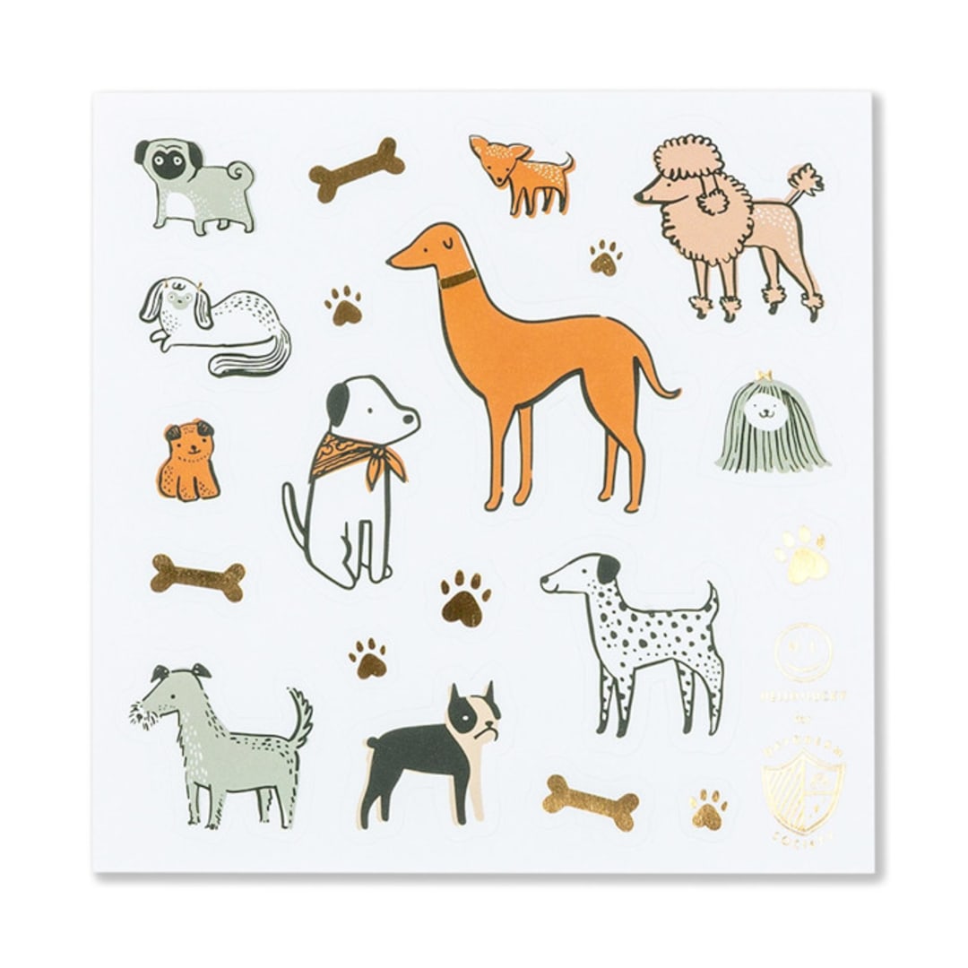 "Bow Wow Sticker Set - Pack of 4" - Party Favors in multicolor by Jollity and Co