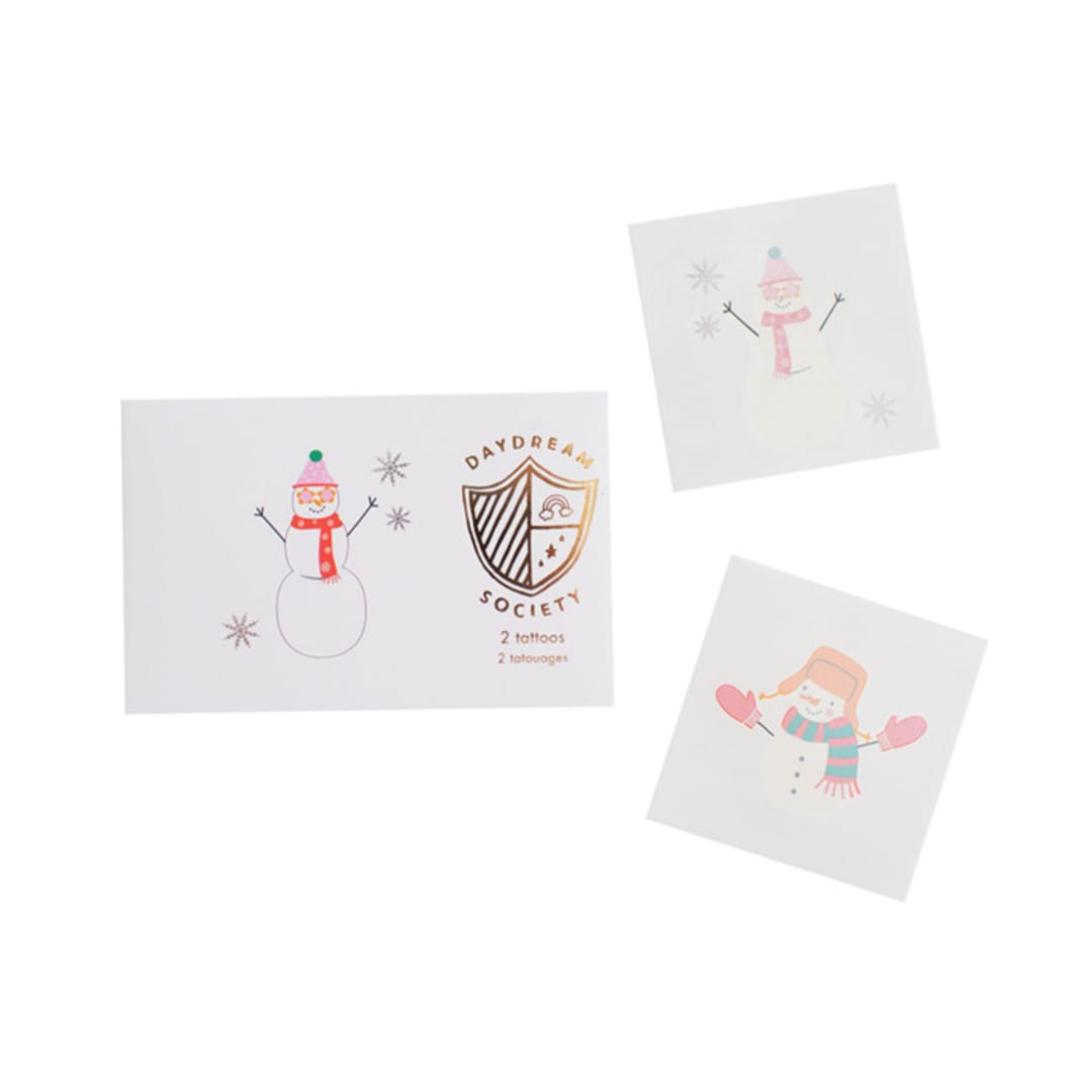 "Blizzard Buddies Temporary Tattoos" - Party Favors in white by Jollity and Co