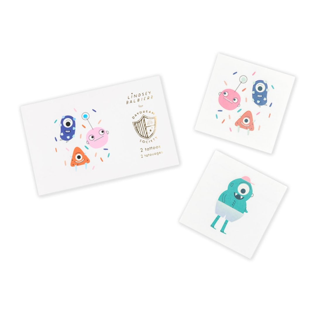 "Little Monsters Temporary Tattoos - Pack of 2" - Party Favors in multicolor by Jollity and Co