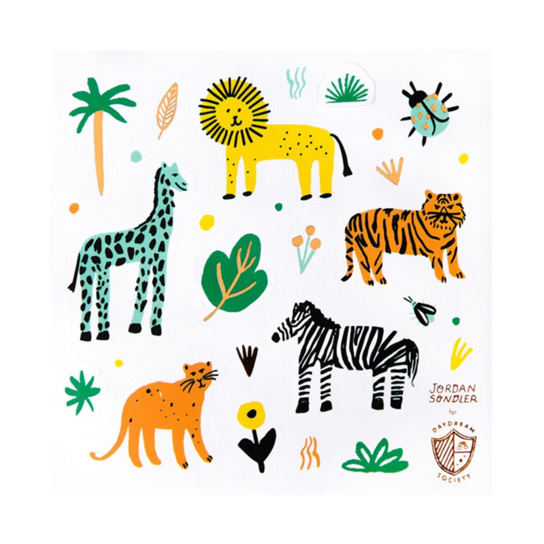 "Into the Wild Sticker Set - Pack of 4" - Party Favors in multicolor by Jollity and Co