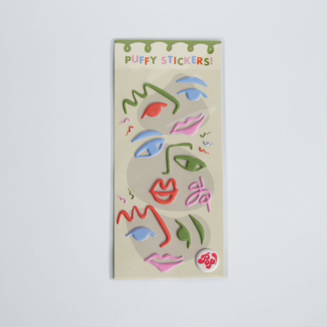 "Art Party Puffy Stickers" - Party Favors in multicolor by POP Party Supplies