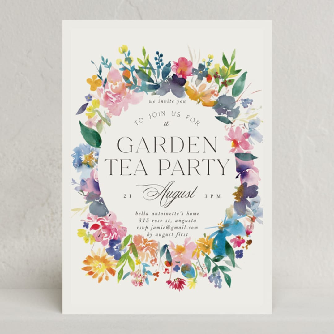 "garden tea" - Party Invitations in Garden by Lori Wemple - Front