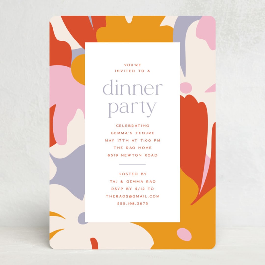 "efflorescent" - Party Invitations in Sunset by Olivia Raufman - Front