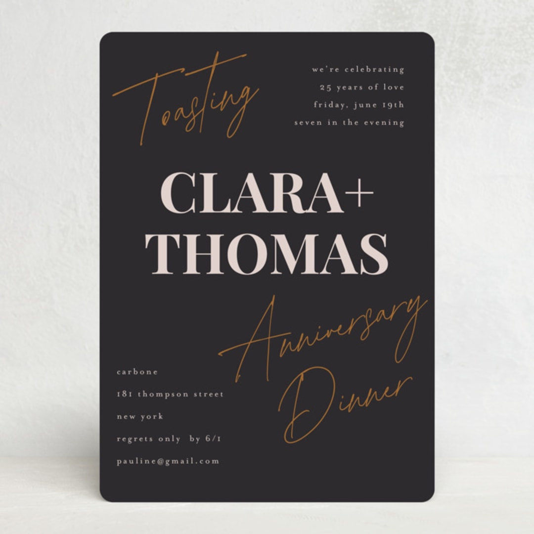 "Toast" - Party Invitations in Sesame by Jennifer Lew - Front