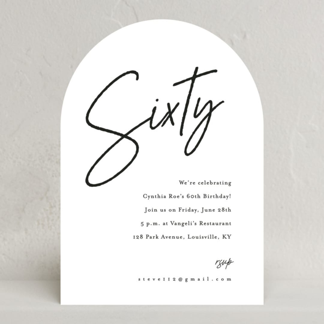"Modern Milestone" - Party Invitations in Cotton by Stacey Meacham - Front