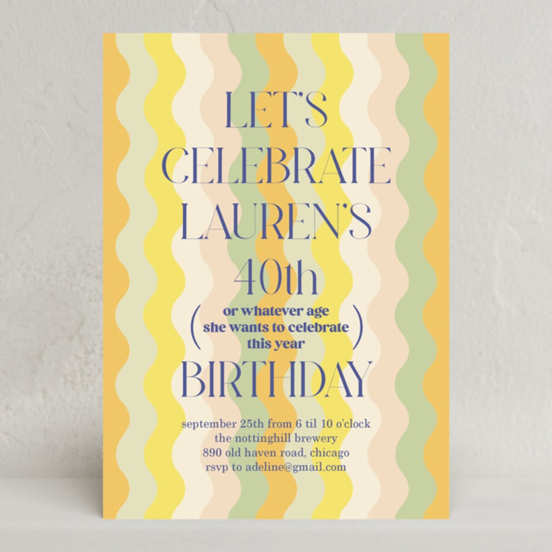"What Milestone" - Party Invitations in Lemon by Baumbirdy - Front