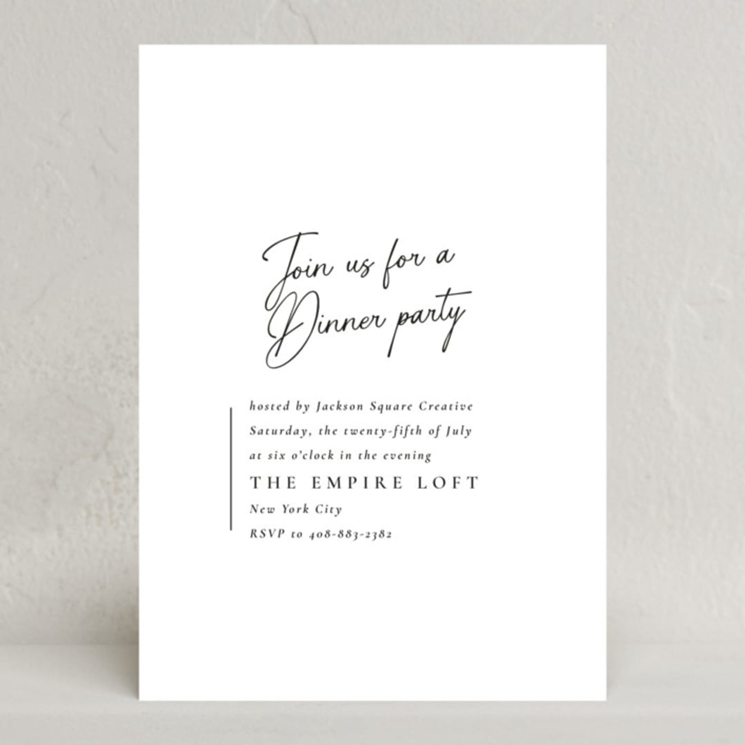 "Opera" - Party Invitations in Tuxedo by Jackie Mangiolino - Front