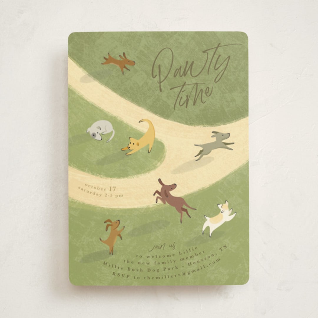 "pawty time" - Party Invitations in Sunset by Dani Lugato - Front
