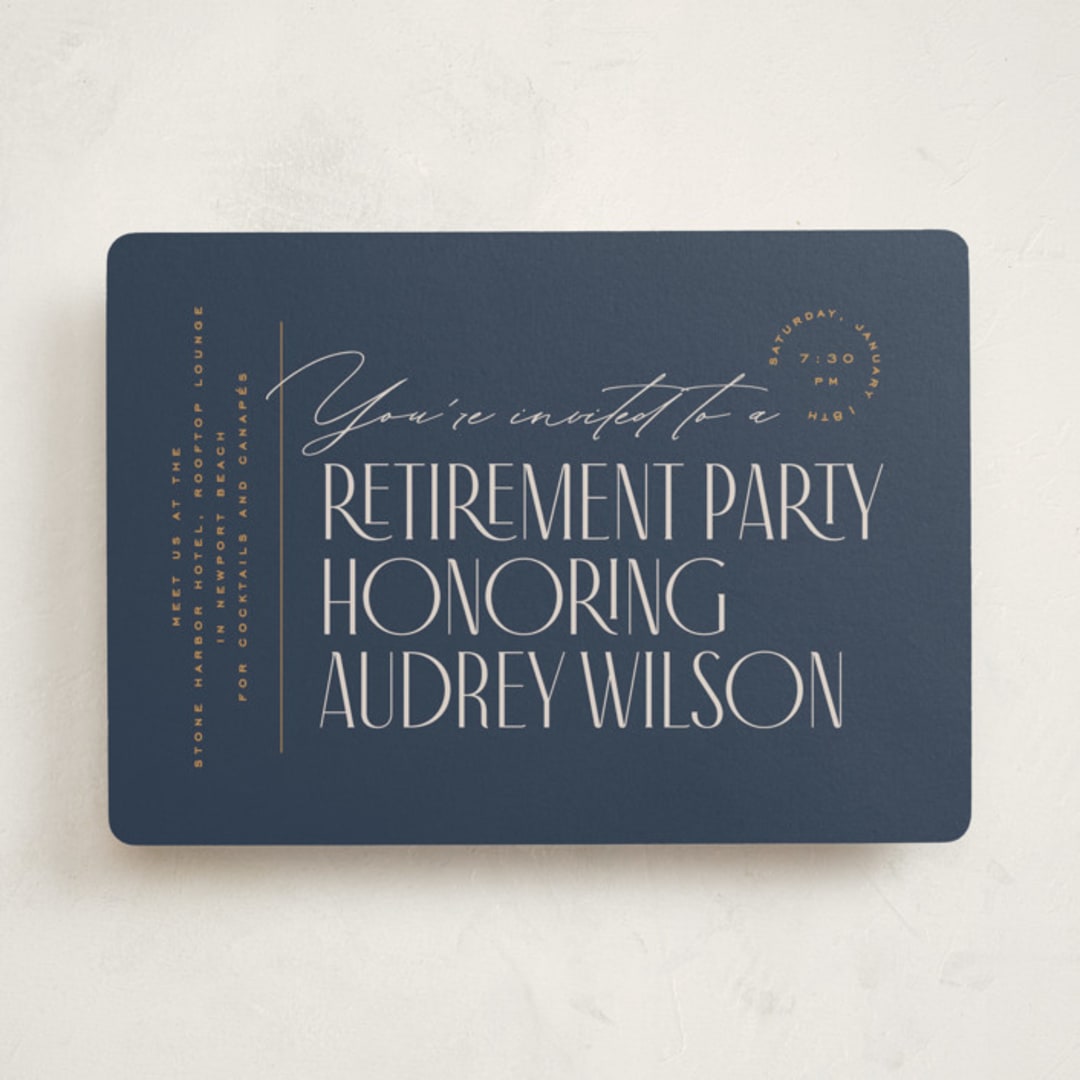 "on the side" - Party Invitations in Seawall by Owl and Toad - Front
