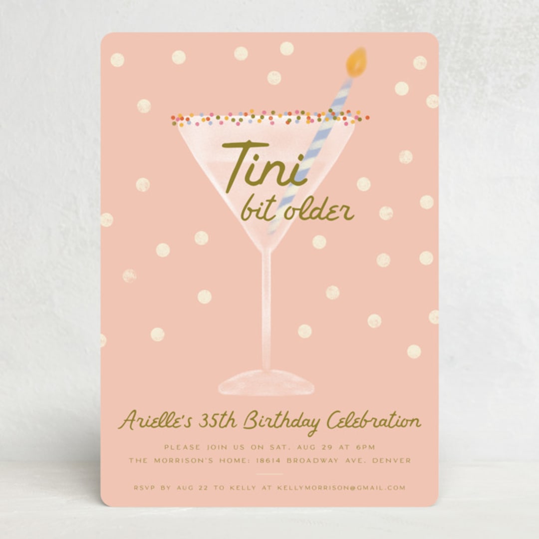 "Tini" - Party Invitations in Cupcake by Jenna Holcomb - Front