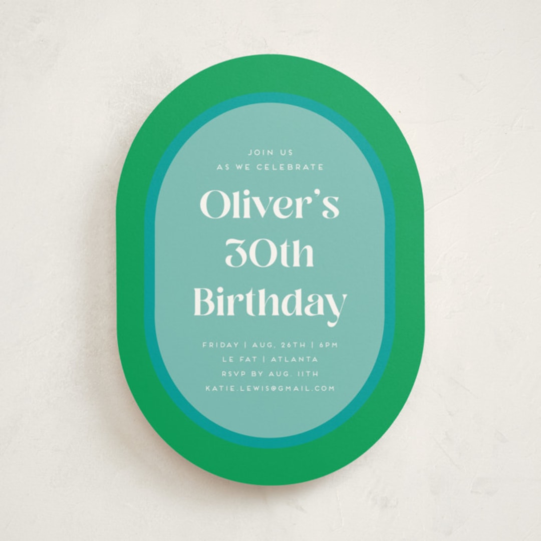 "Martini" - Party Invitations in Lawn by Morgan Kendall - Front