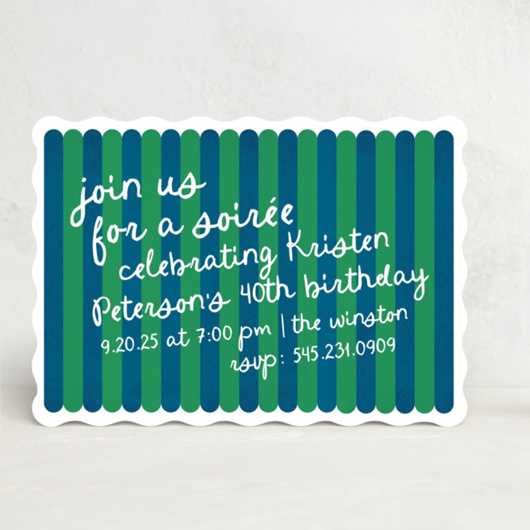 "Clubhouse Prep" - Party Invitations in Varsity by Anna Elder - Front