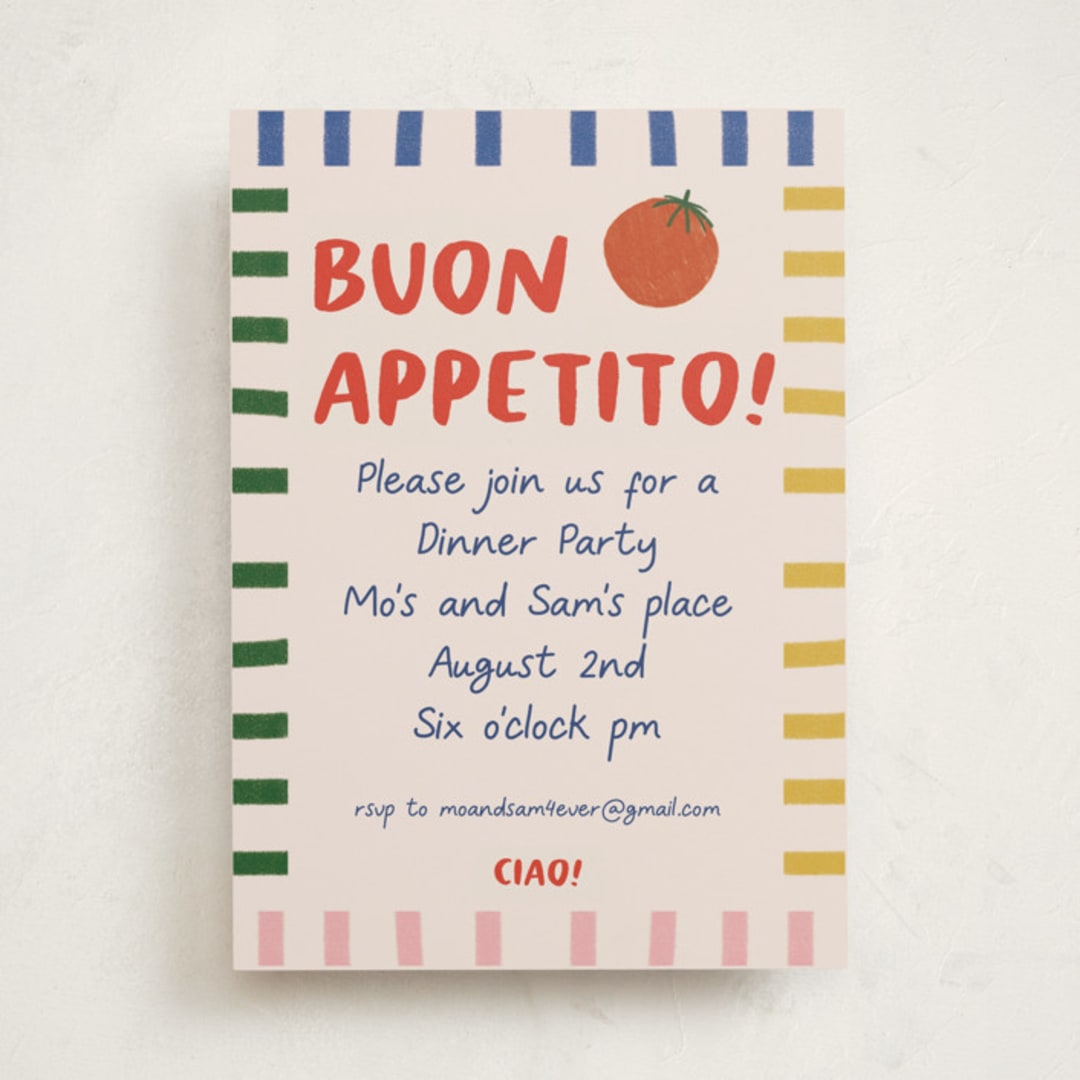 "Buon Appetito!" - Party Invitations in Capri by Julia Starr - Front