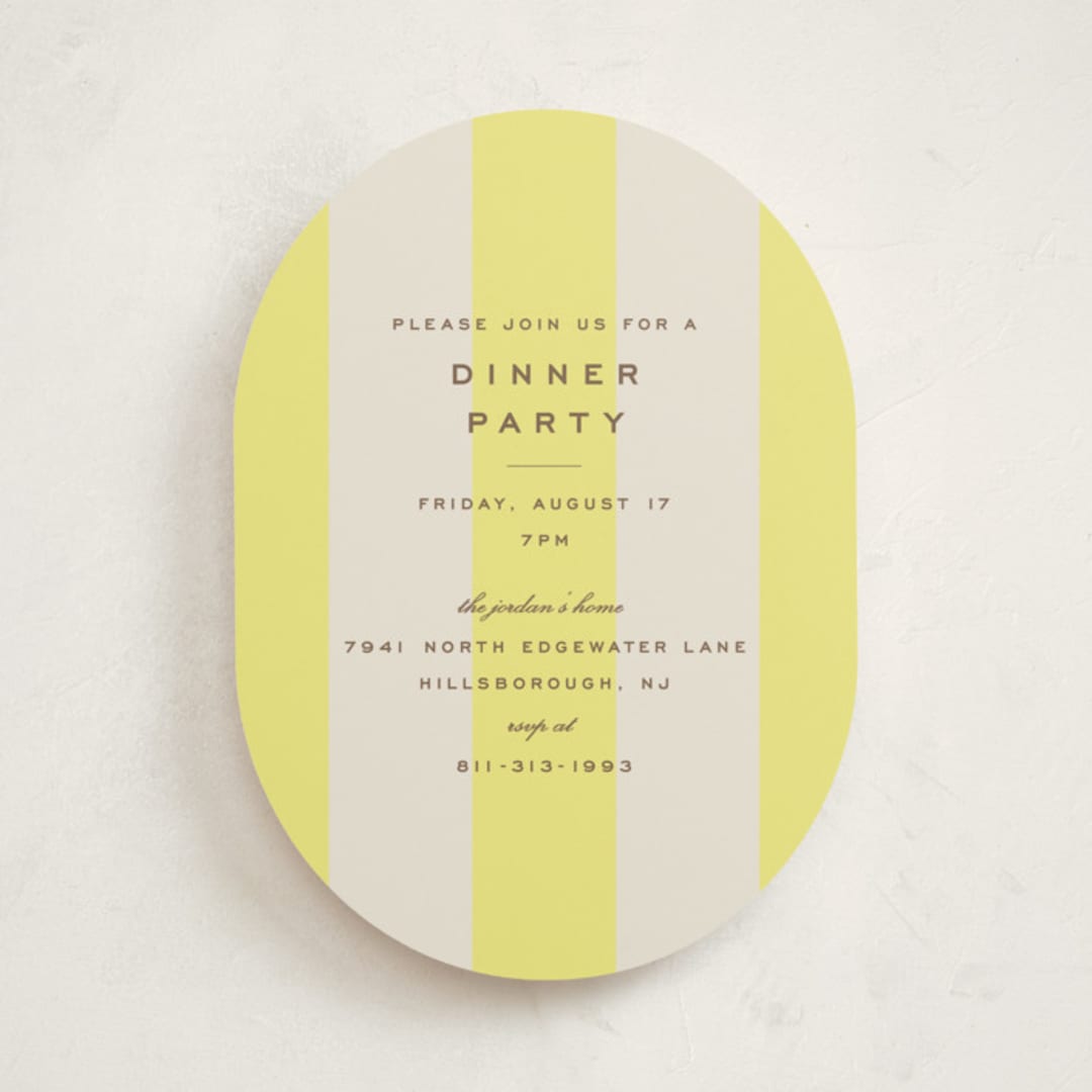 "Campania" - Party Invitations in Limone by Megan Davis - Front