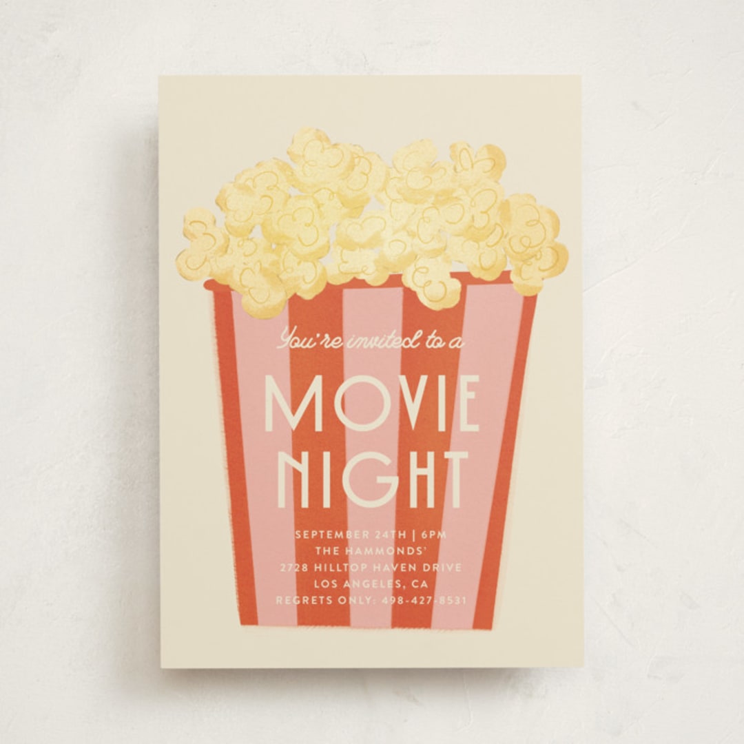 "Pop Corn" - Party Invitations in Candy by Gwen Bedat - Front