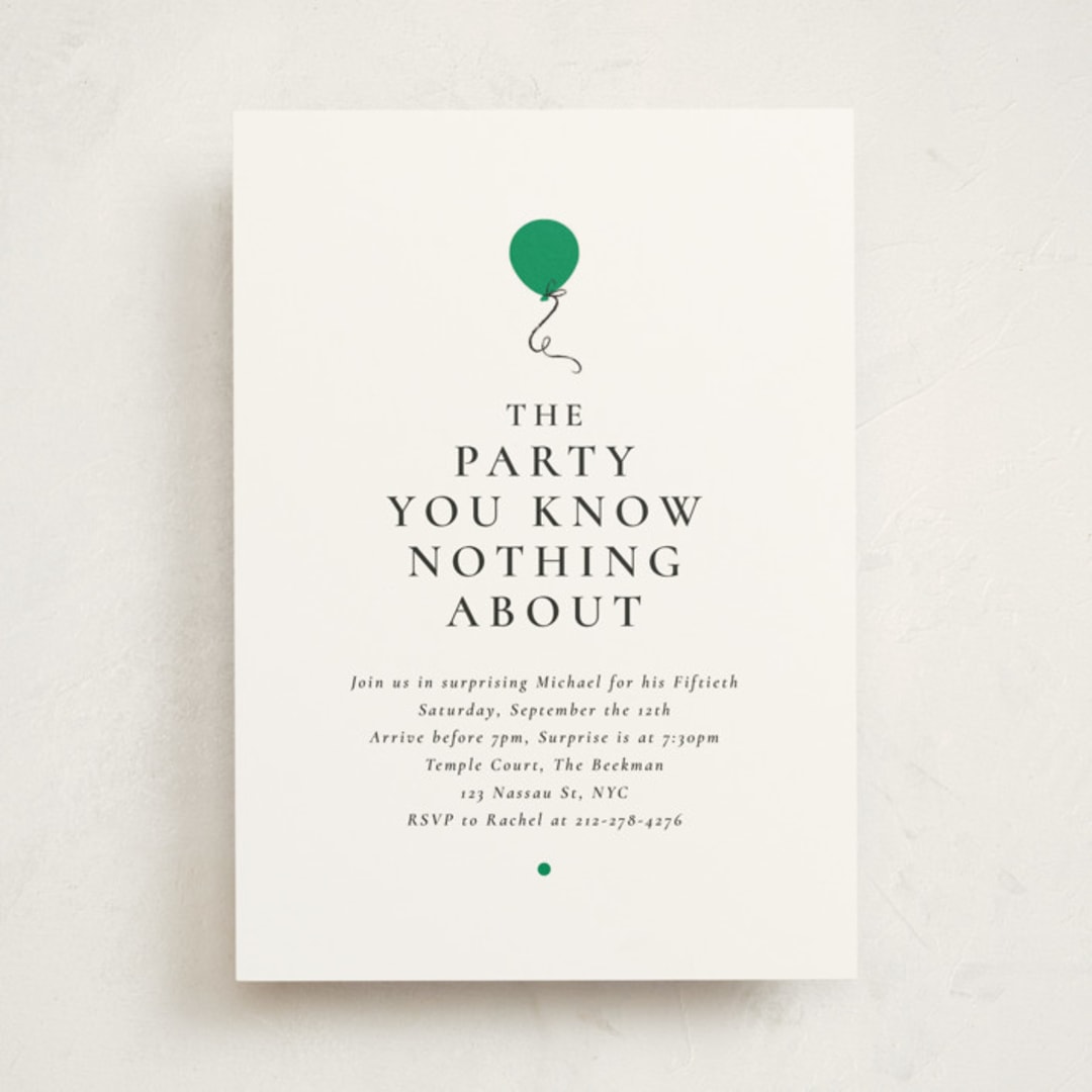 "What Party?" - Party Invitations in Clover by mo kelley - Front