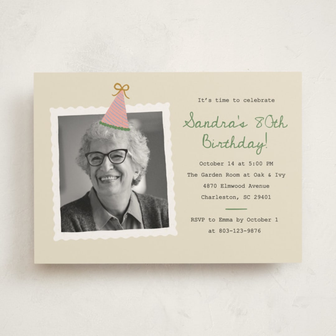 "Birthday Snapshot" - Party Invitations in Confetti by Kercia Jane - Front