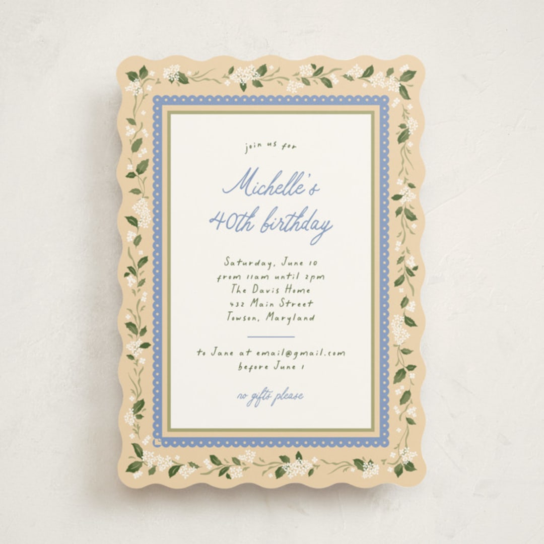 "Sweet Hydrangea" - Party Invitations in Summer Lemon by Erin L. Wilson - Front