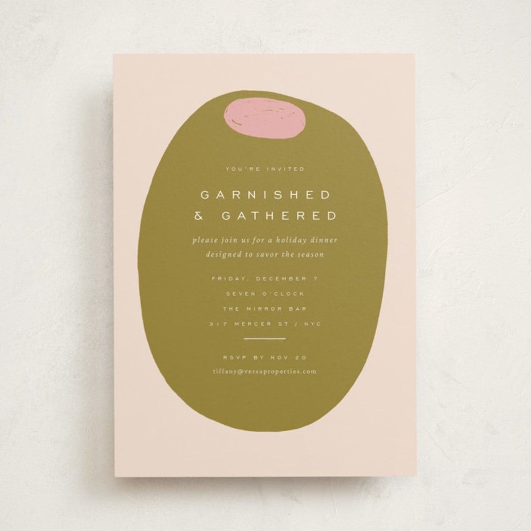 "Olive" - Party Invitations in Olive by Sierra Lee - Front