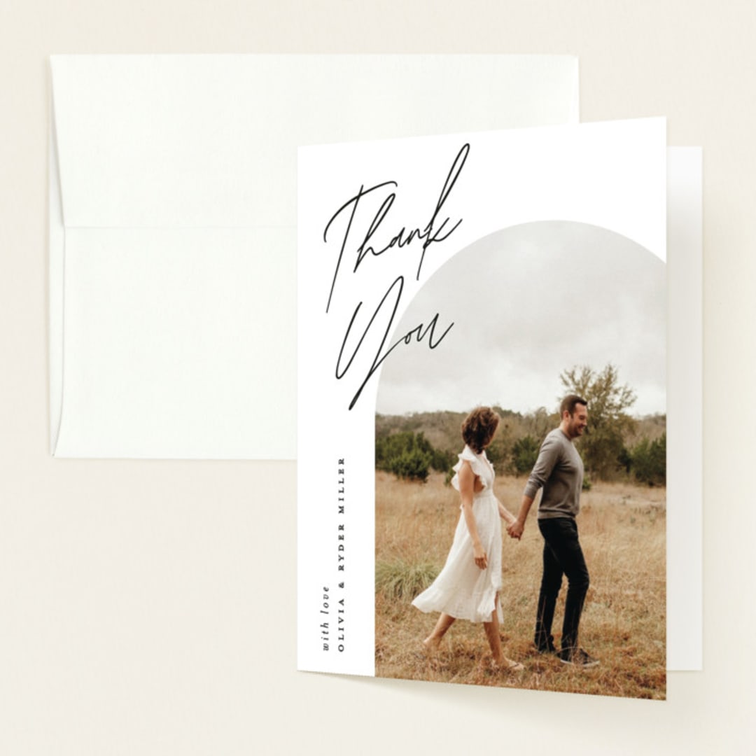"capture" - Pregnancy Announcement Thank You Cards in Cafe by Pixel and Hank - Front