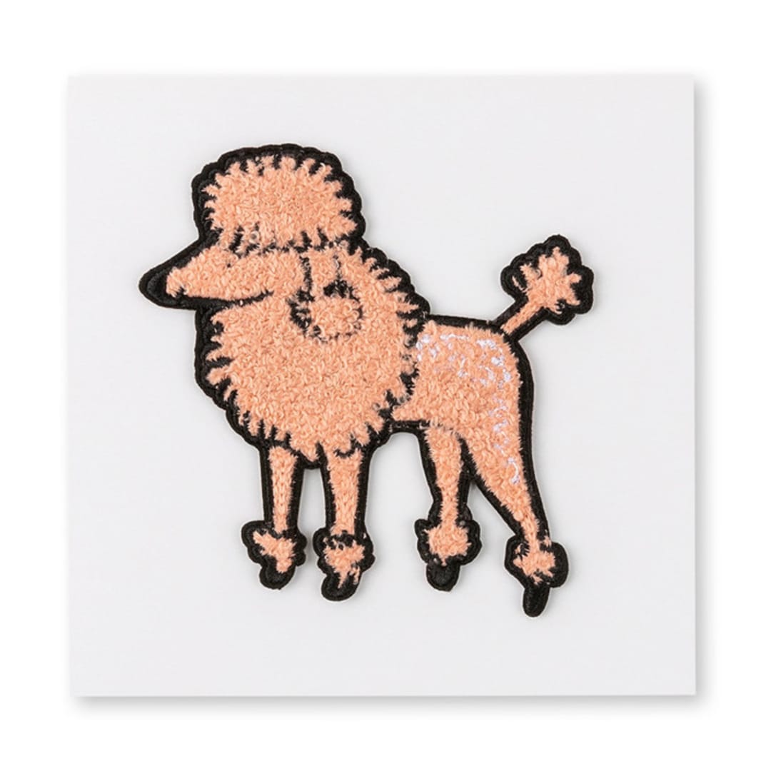 "Bow Wow Penelope Poodle Patch" - Patch in pink by Jollity and Co