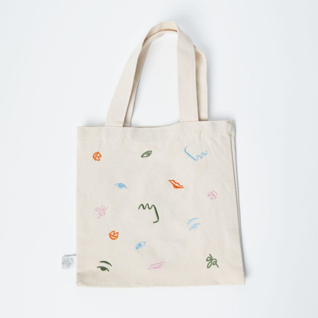 "Art Party Embroidered Mini Tote" - Party Favor Bags in multicolor by POP Party Supplies