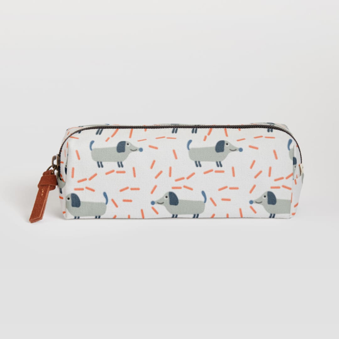 "Hotdogs from the sky" - Pencil Case in Hotdog by Maja Cunningham - Pencil Case