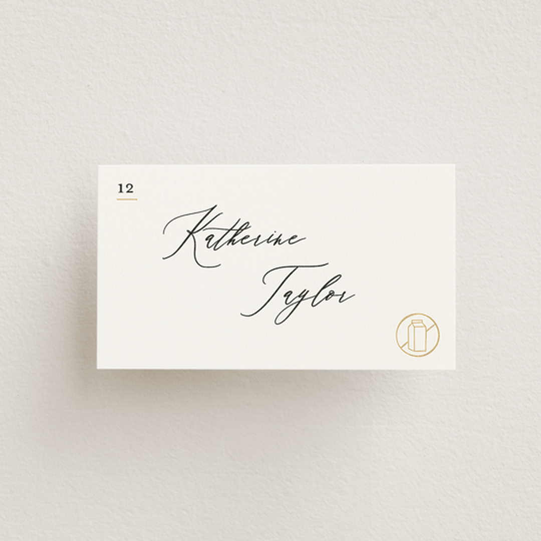 "Gilded icons" - Place Cards in Ivory by Creo Study - Front