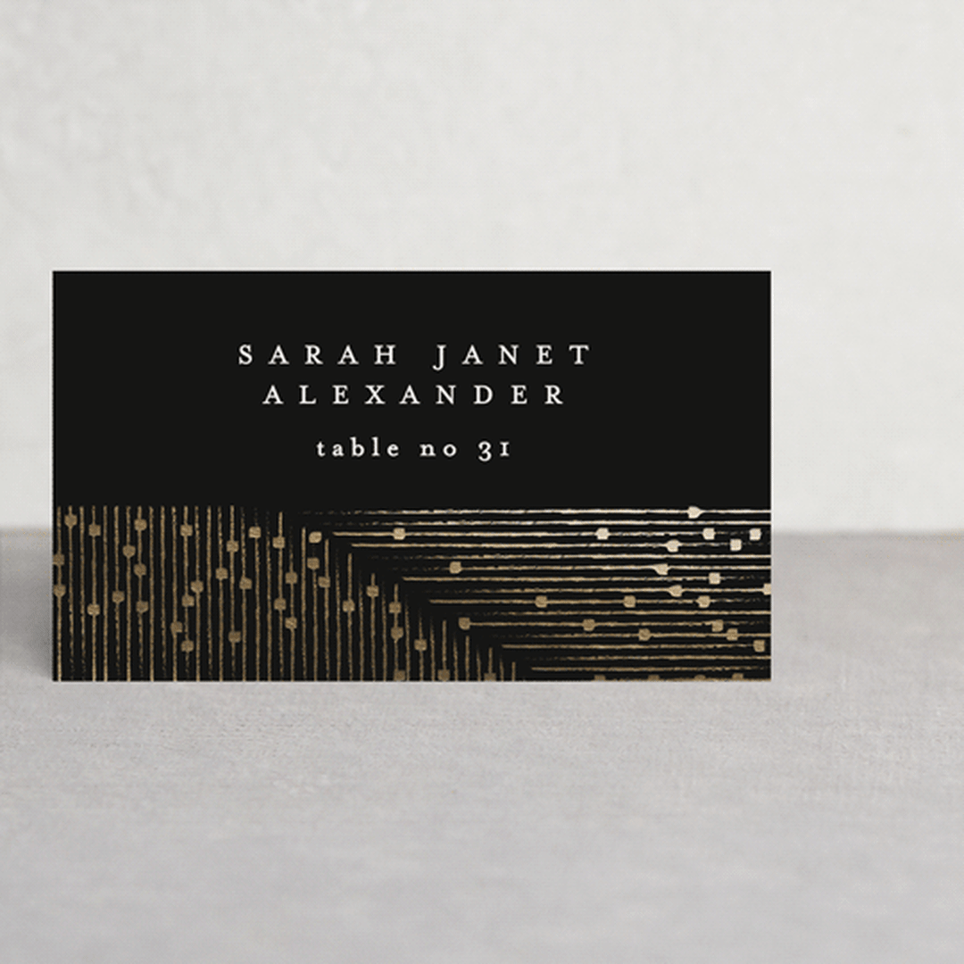 "hand drawn frame" - Place Cards in Onyx by Phrosné Barwood - Front with Free Guest Printing